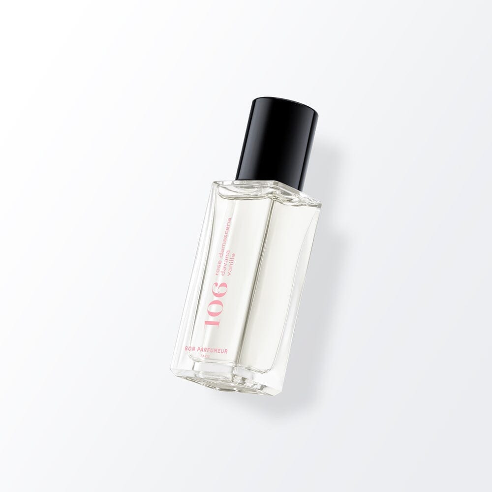 Eau de parfum 106 en format de voyage à la rose damascena, au davana et à la vanille Eau de parfum Bon Parfumeur France 15ml (0,5 fl.oz.) 
