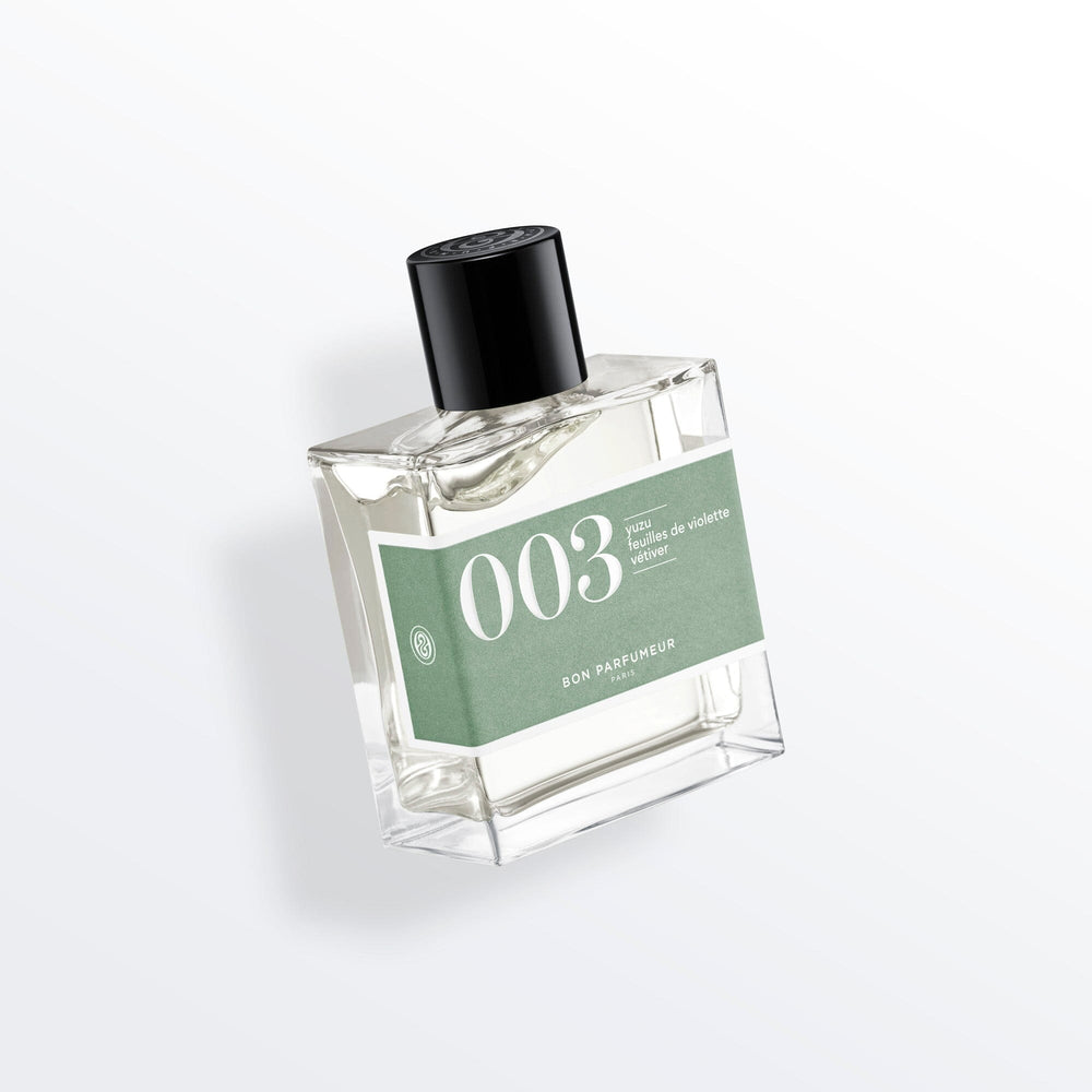Eau de parfum 003 with yuzu, violet leaves and vetiver – Bon Parfumeur