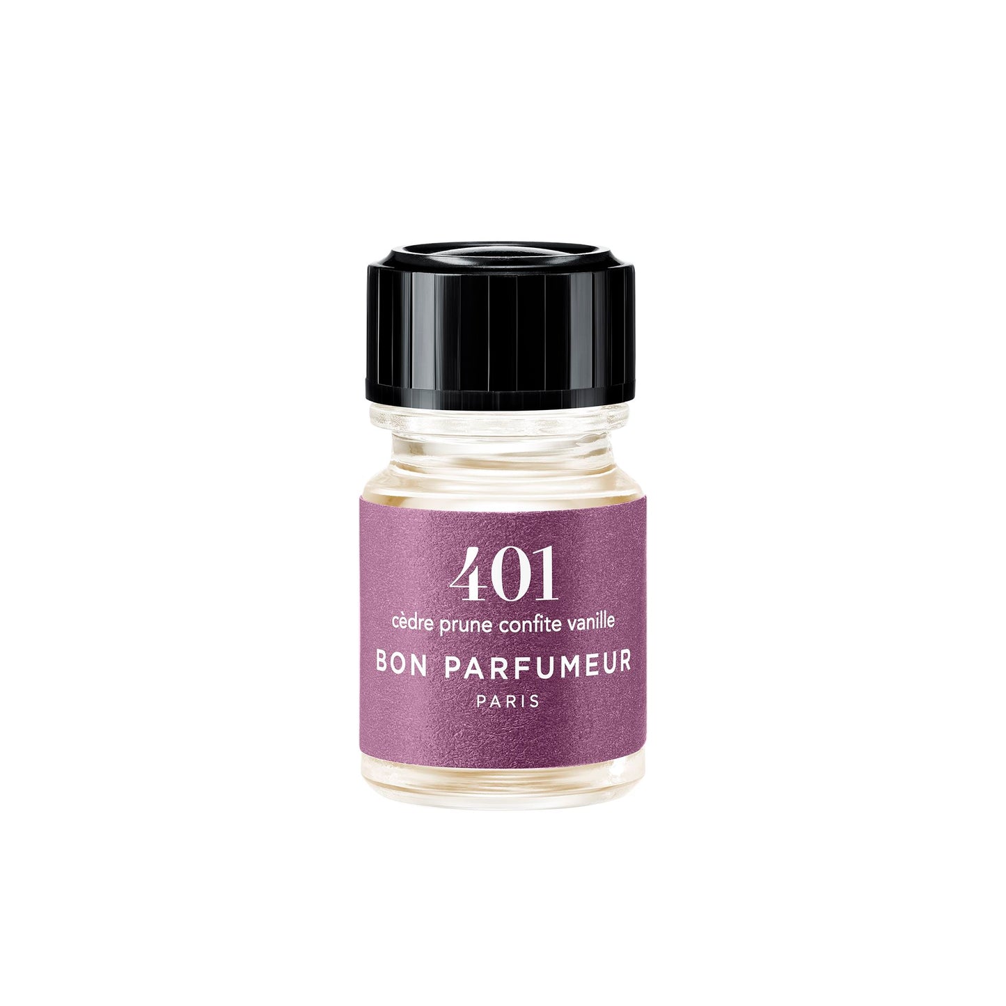 Minishot 401 TEST Bon Parfumeur 401: cedar, candied plum, vanilla 