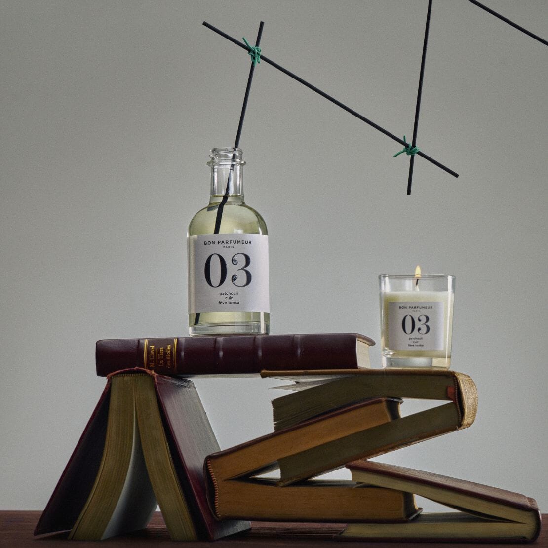 Diffuser 03 with patchouli, leather and tonka bean | Bon Parfumeur